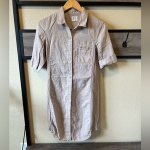 Zyga Used condition linen button up shirt dress